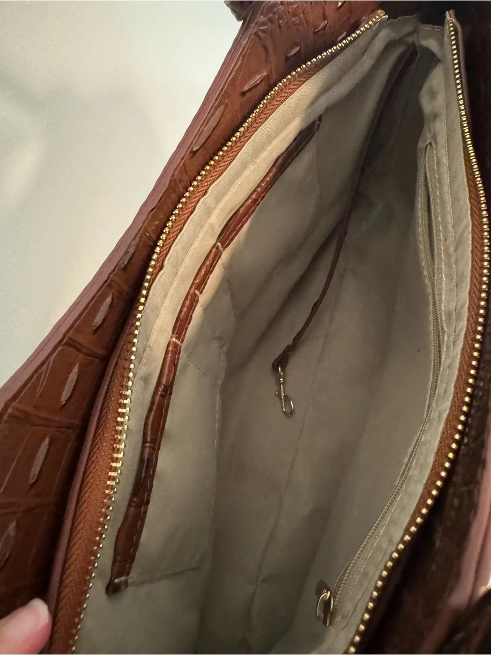 Brahmin vintage Croc-Embossed Leather Satchel - Picture 5 of 5